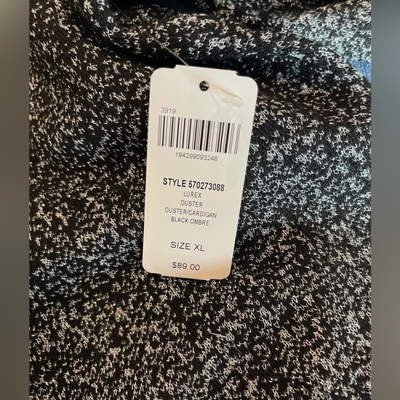 SOMA lurex Duster Black Omnre, extra Large, NWT sparkle and shine - Picture 4 of 16